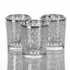 Richland Silver Lattice Glass Holder - Small Set Of 12
