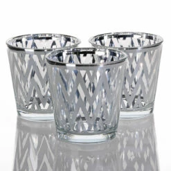 Richland Silver Chevron Glass Holder - Medium Set Of 48