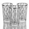 Richland Silver Chevron Glass Holder - Large Set Of 48