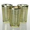 Richland Gold Dotted Glass Holder - Large Set Of 12