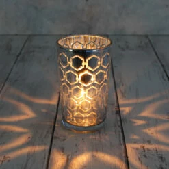 Richland Silver Hexagonal Glass Holder - Large Set Of 48