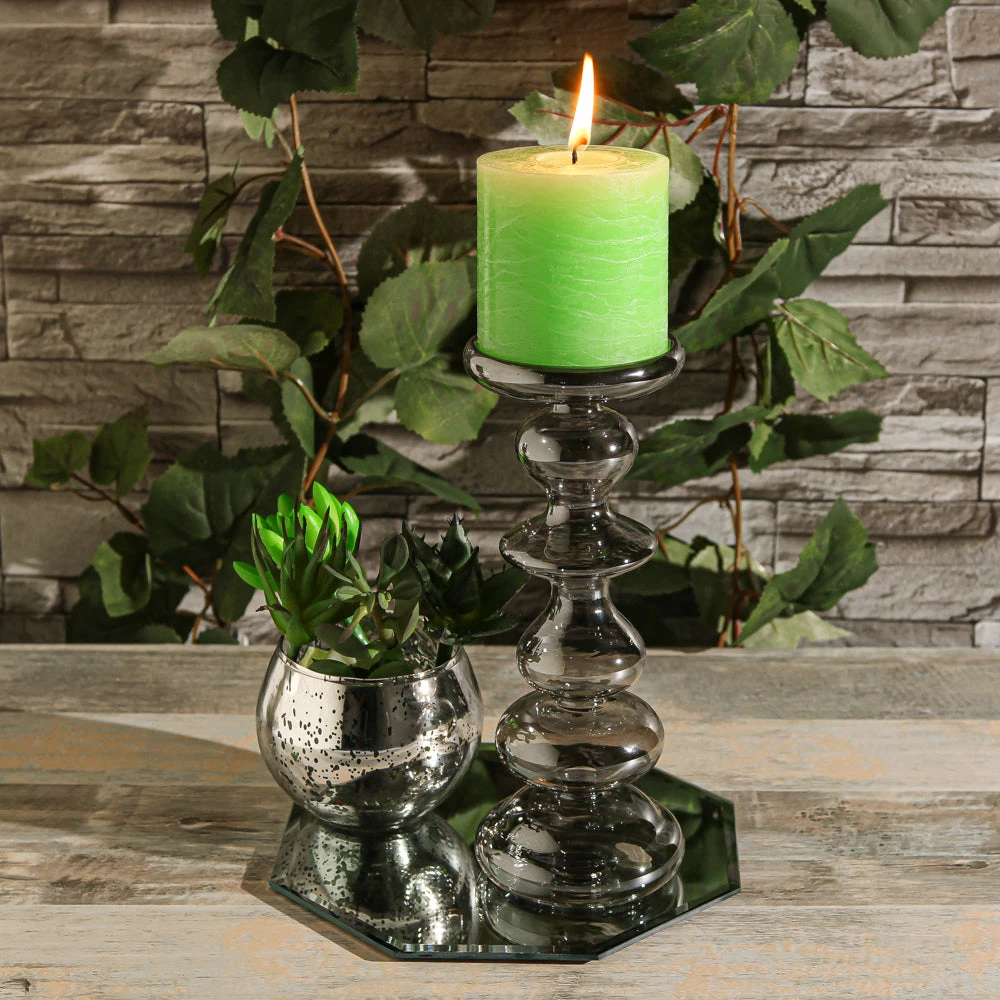 Richland Rustic Pillar Candle 3"x 3" Green Set Of 48 2 Richland Rustic Pillar Candle 3"x 3" Green Set Of 48 - Image 2