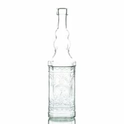 Richland Vintage Square Glass Bottle Clear Set Of 12