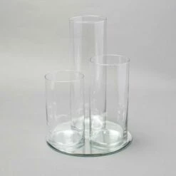 Eastland Round Mirror And Cylinder Vase Centerpiece Set Of 4 -US Gift Sales 2024 967A4844 Edit