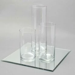 Eastland Square Mirror And Cylinder Vase Centerpiece Set Of 4 -US Gift Sales 2024 967A4847 Edit