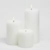 Richland Pillar Candles 4"x4", 4"x6" & 4"x9 White Set Of 3