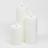 Richland Pillar Candles 4"x6", 4"x9" & 4"x12" White Set Of 18
