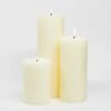 Richland Pillar Candles 4"x6", 4"x9" & 4"x12" Ivory Set Of 3