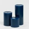 Richland Pillar Candles 4 X4", 4"x6" & 4"x9 Navy Blue Set Of 18