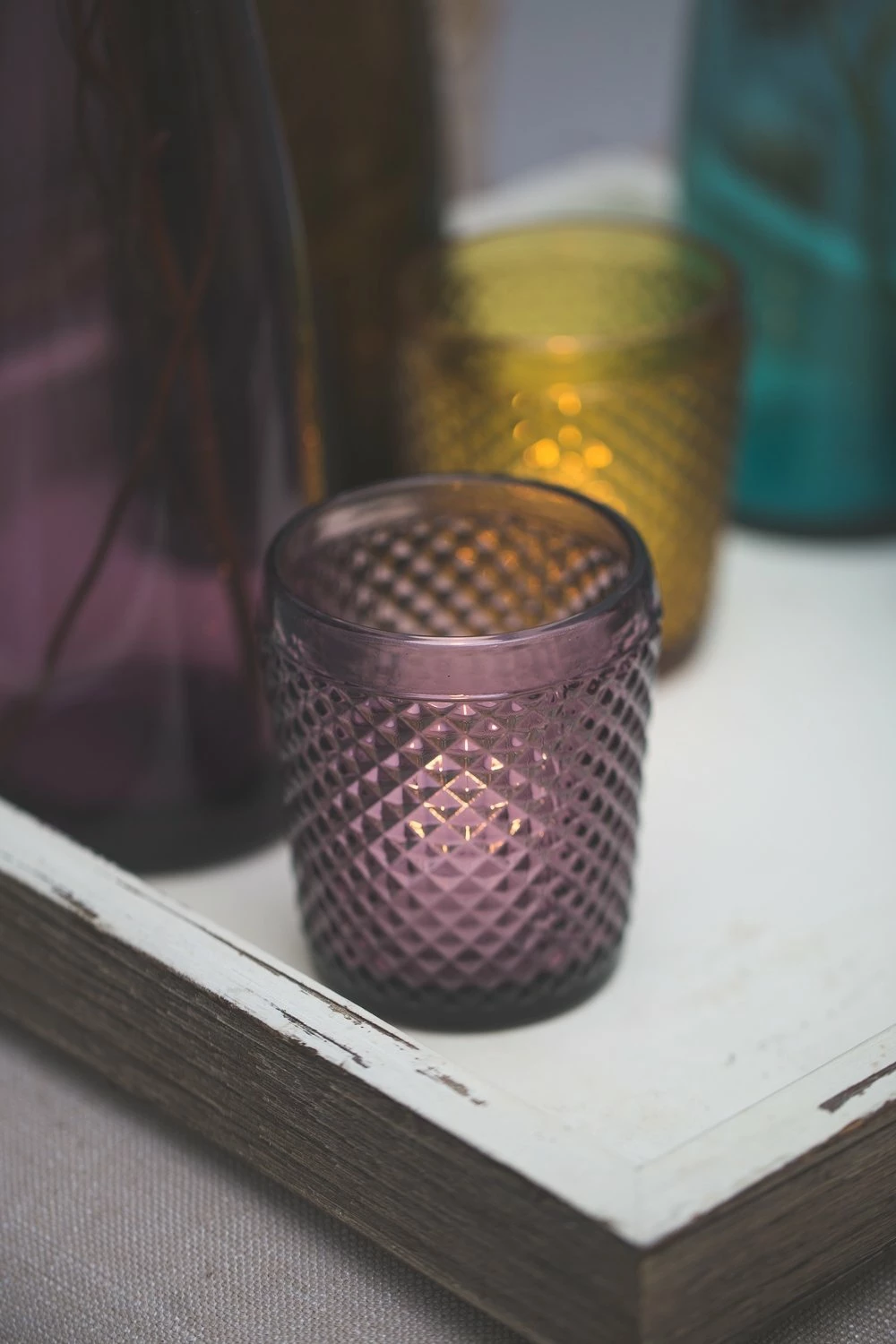 Richland Diamond Candle Holder Purple Set Of 48 2 Richland Diamond Candle Holder Purple Set Of 48 - Image 2