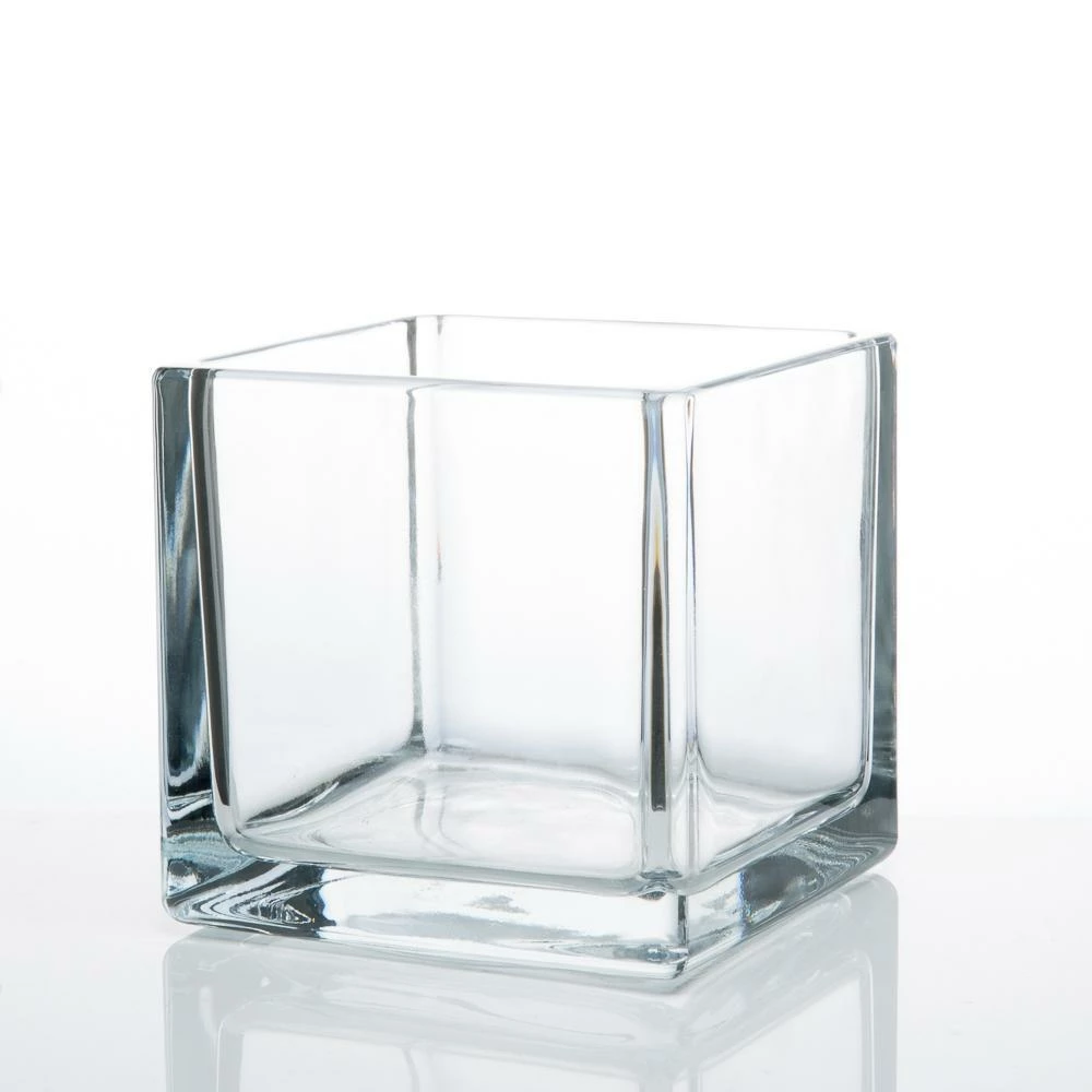 Richland Square Glass Cube Vase 5" Set Of 12 1 Richland Square Glass Cube Vase 5" Set Of 12
