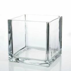 Richland Square Glass Cube Vase 6" Set Of 12