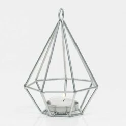 Richland Geometric Tealight Candle Holders - Silver Set Of 12