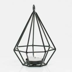 Richland Geometric Tealight Candle Holders - Black Set Of 12