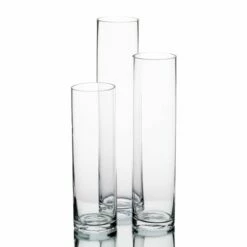 Richland Sloan Cylinder Vase 9.75", 11.75" & 13.75" Set Of 24