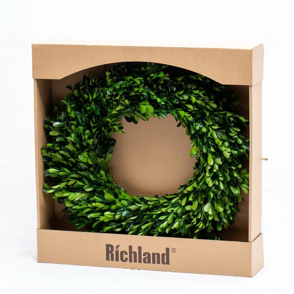 Richland Preserved Boxwood Wreath 17” Set Of 6 3 Richland Preserved Boxwood Wreath 17” Set Of 6 - Image 3