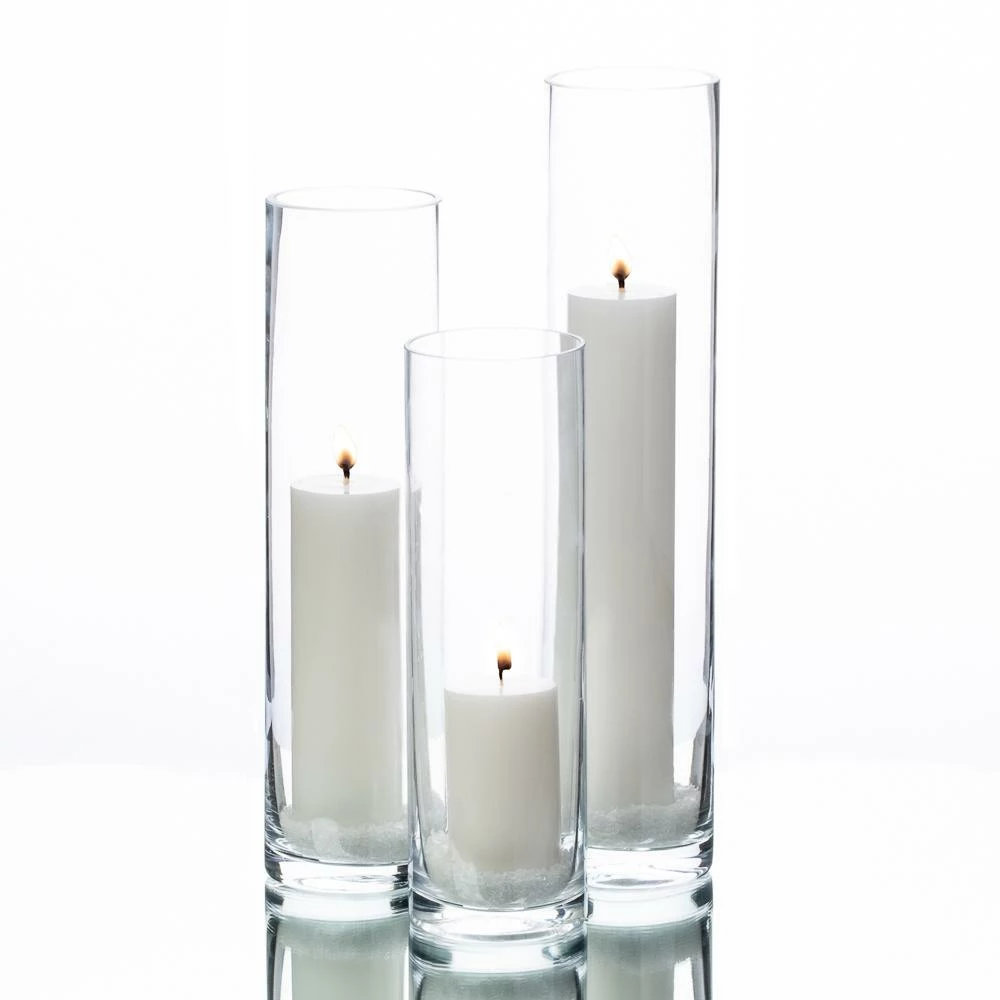 Richland Pillar Candles & Sloan Cylinder Vases Set Of 3 1 Richland Pillar Candles & Sloan Cylinder Vases Set Of 3