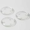 Eastland Glass Pillar Plate Round 4” Set Of 12