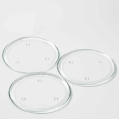 Richland Round Glass Pillar Plate 8" Set Of 8
