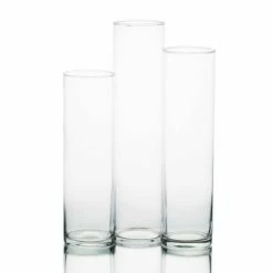 Eastland Tall Cylinder Vases 13" , 15" & 17" Set Of 18