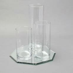 Eastland Octagon Mirror And Cylinder Vase Centerpiece Set Of 48