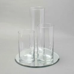 Eastland Round Mirror And Cylinder Vase Centerpiece Set Of 4