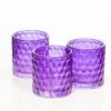 Richland Purple Chunky Honeycomb Glass Votive & Tealight Holder Set Of 6