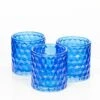 Richland Blue Chunky Honeycomb Glass Votive & Tealight Holder Set Of 6
