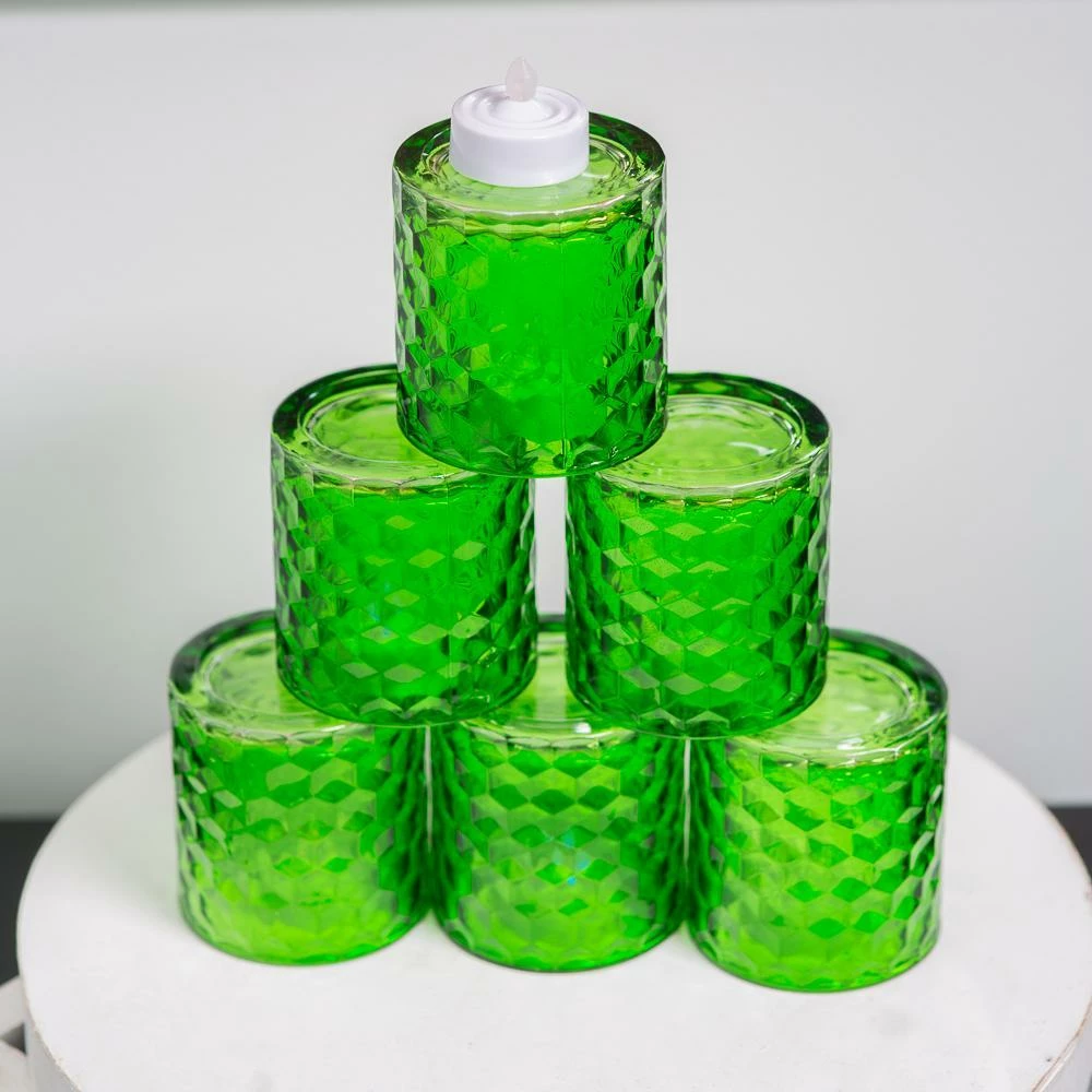Richland Green Chunky Honeycomb Glass Votive & Tealight Holder Set Of 12 2 Richland Green Chunky Honeycomb Glass Votive & Tealight Holder Set Of 12 - Image 2