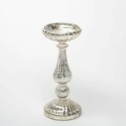 Richland Ribbed Unique Mercury Glass Pillar Candle Holder Set Of 3 -US Gift Sales 2024 967a6123 2