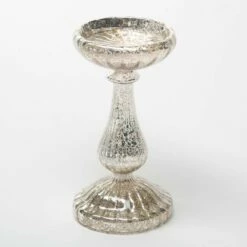 Richland Ribbed Unique Mercury Glass Pillar Candle Holder Set Of 3 -US Gift Sales 2024 967a6124 2