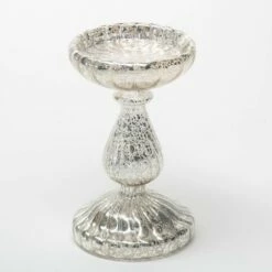 Richland Ribbed Unique Mercury Glass Pillar Candle Holder Set Of 3 -US Gift Sales 2024 967a6125 1