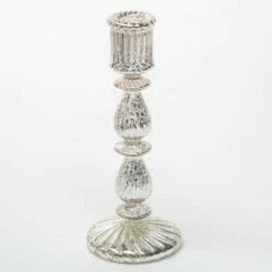 Richland Ribbed Unique Mercury Glass Taper Candle Holder Set Of 3 -US Gift Sales 2024 967a6127 2