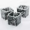Richland Votive Holder Square Black Lace Set Of 12