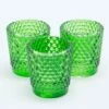 Richland Votive Holder Hobnail Green Set Of 12