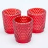 Richland Votive Holder Hobnail Red Set Of 12