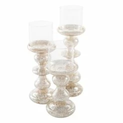 Richland Elegant Mercury Candle Holder Set Of 3