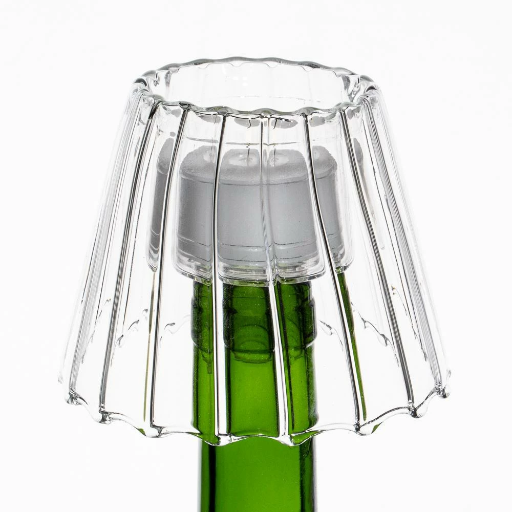 Richland Inza Wine Bottle Chandelier Glass Tealight Holder Set Of 4 3 Richland Inza Wine Bottle Chandelier Glass Tealight Holder Set Of 4 - Image 3