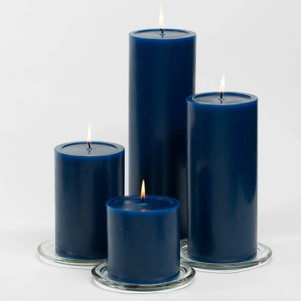 Richland 4" X 12" Navy Blue Pillar Candle 2 Richland 4" X 12" Navy Blue Pillar Candle - Image 2