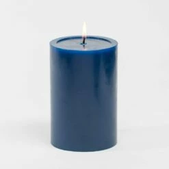 Richland 4" X 6" Navy Blue Pillar Candle