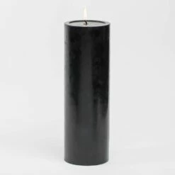 Richland 4" X 12" Black Pillar Candle