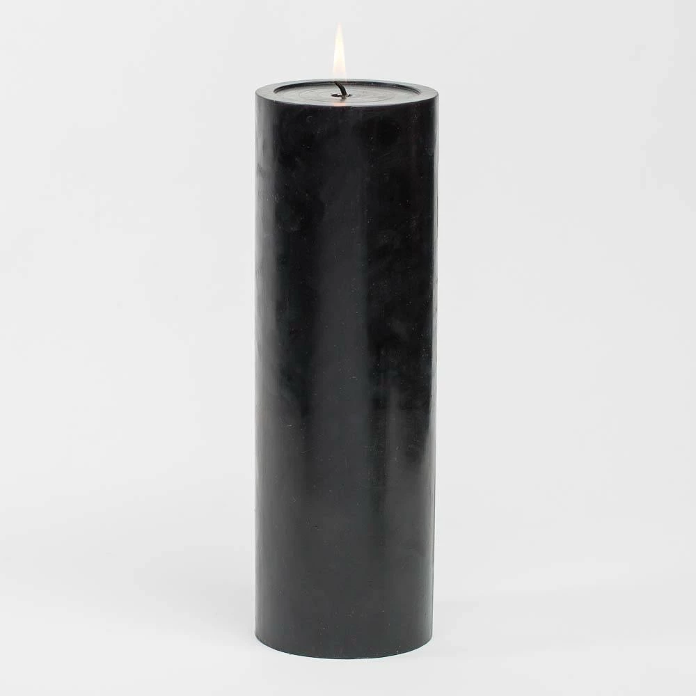 Richland 4" X 12" Black Pillar Candle 1 Richland 4" X 12" Black Pillar Candle