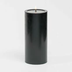 Richland 4" X 9" Black Pillar Candles Set Of 6