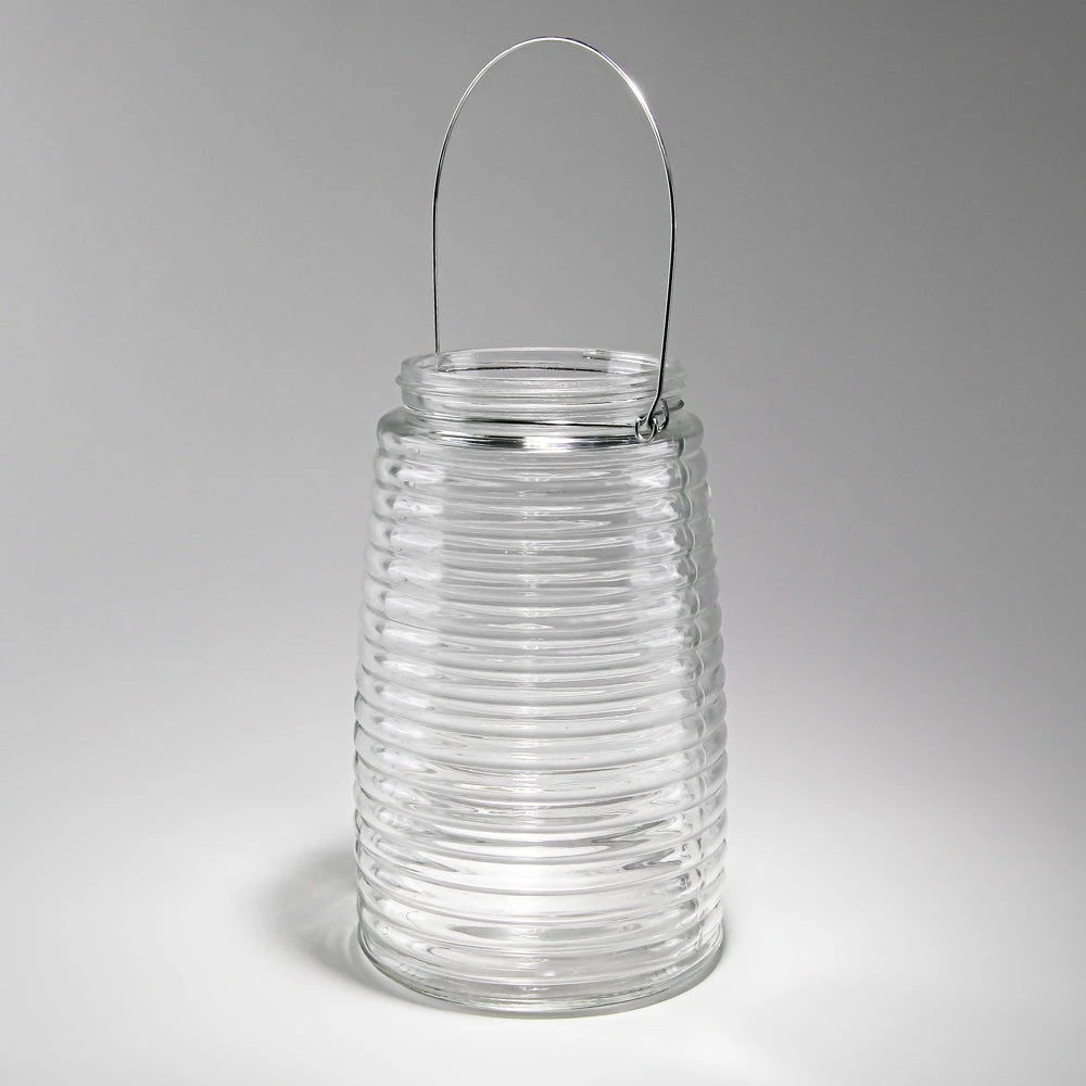 Eastland 8" Hanging Horizontal Ribbed Glass Jar With Handle Set Of 12 1 Eastland 8" Hanging Horizontal Ribbed Glass Jar With Handle Set Of 12