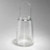 Eastland Hanging Horizontal Ribbed Glass Jar 8" With Handle Set Of 6