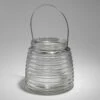Eastland 4.6" Hanging Horizontal Ribbed Glass Jar With Handle Set Of 12