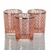 Richland Rose Gold Lattice Glass Holder - Small Set Of 72