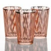Richland Rose Gold Chevron Glass Holder - Large Set Of 48
