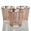 Richland Rose Gold Dotted Glass Holder - Medium Set Of 48