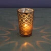 Richland Rose Gold Hexagonal Glass Holder - Large Set Of 48